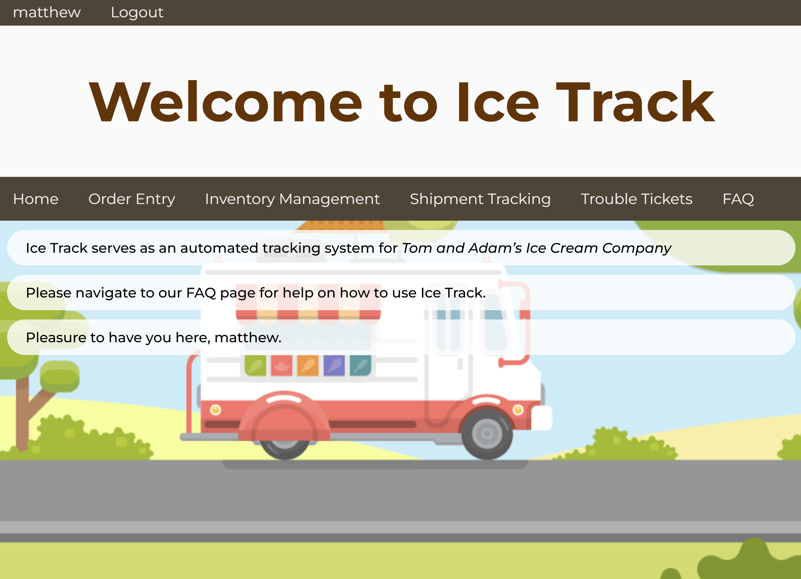 Welcome Page
