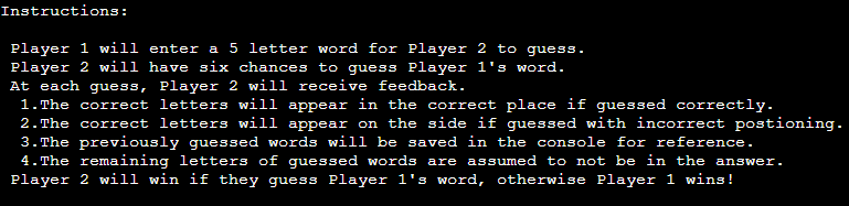 Instructions